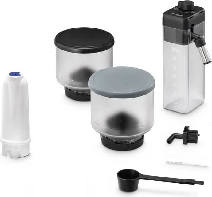 Aparat kafeje DeLonghi Rivelia EXAM 440.55G, automatik, 12 filxhanë, gri