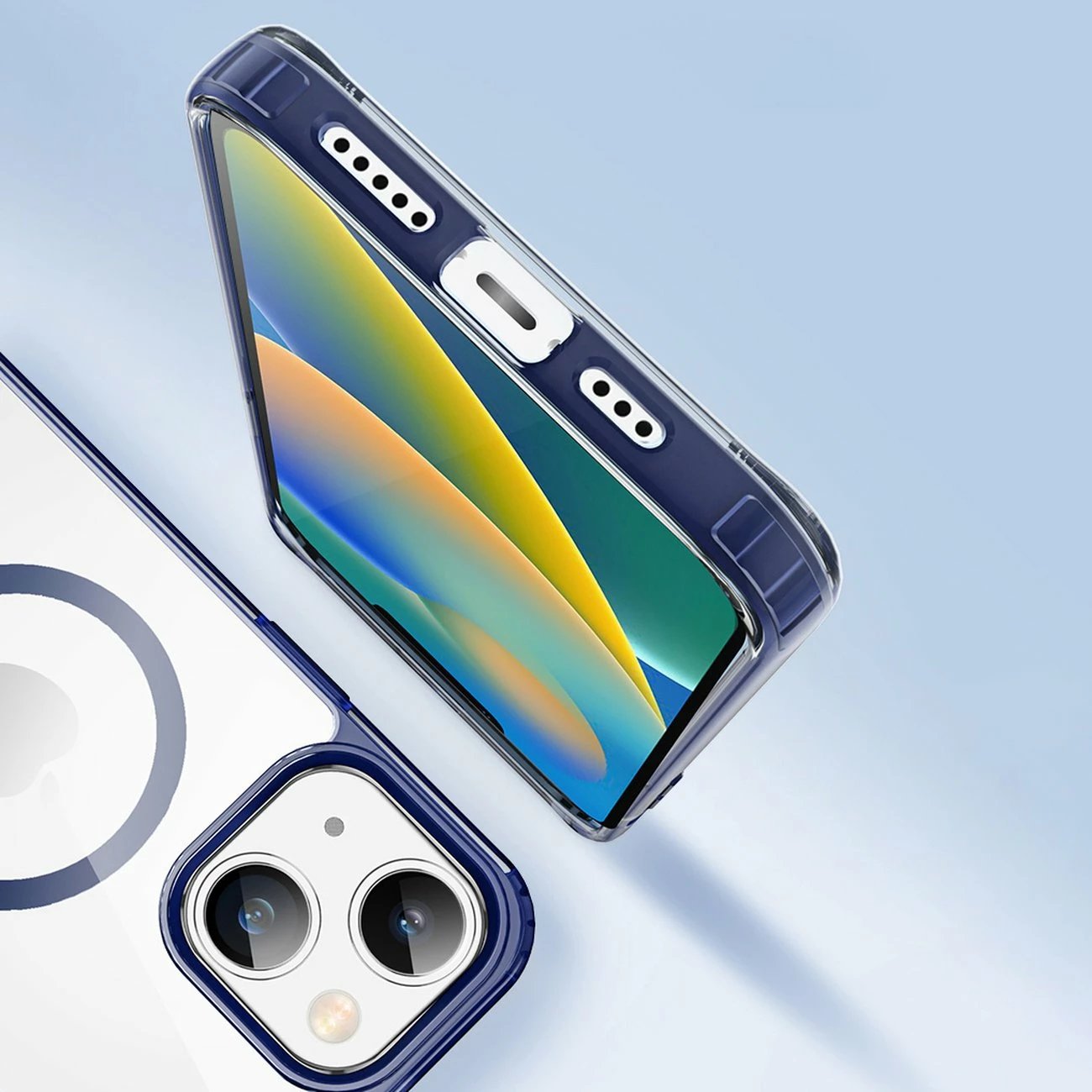 Mbështjellës Dux Ducis Clin2 për iPhone 14 Plus, MagSafe, Rozë, Transparent