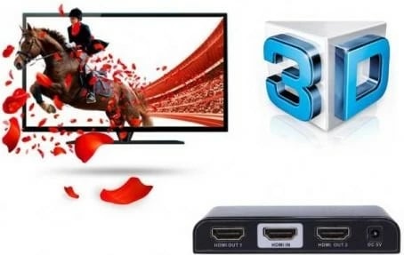 Splitter HDMI Techly 2.0, 1 në 2, Ultra HD 4K, i zi