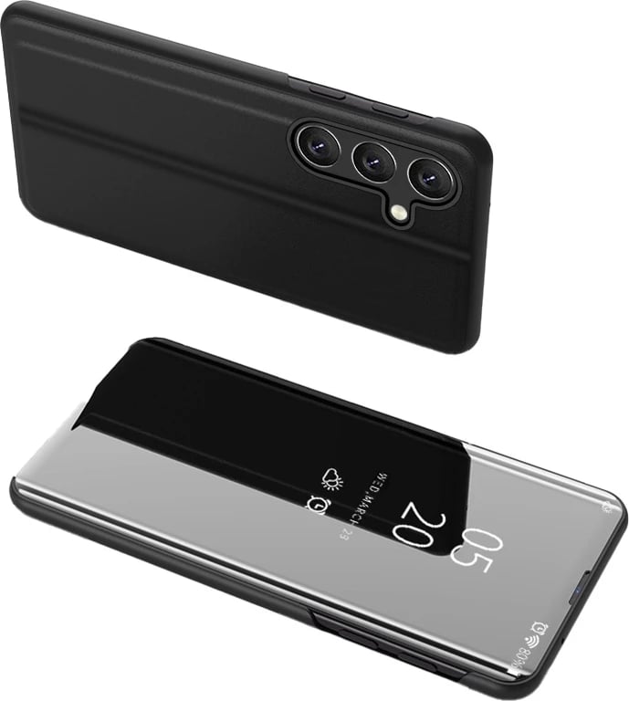 Mbështjellës Hurtel Clear View Case për Samsung Galaxy A54 5G, i zi