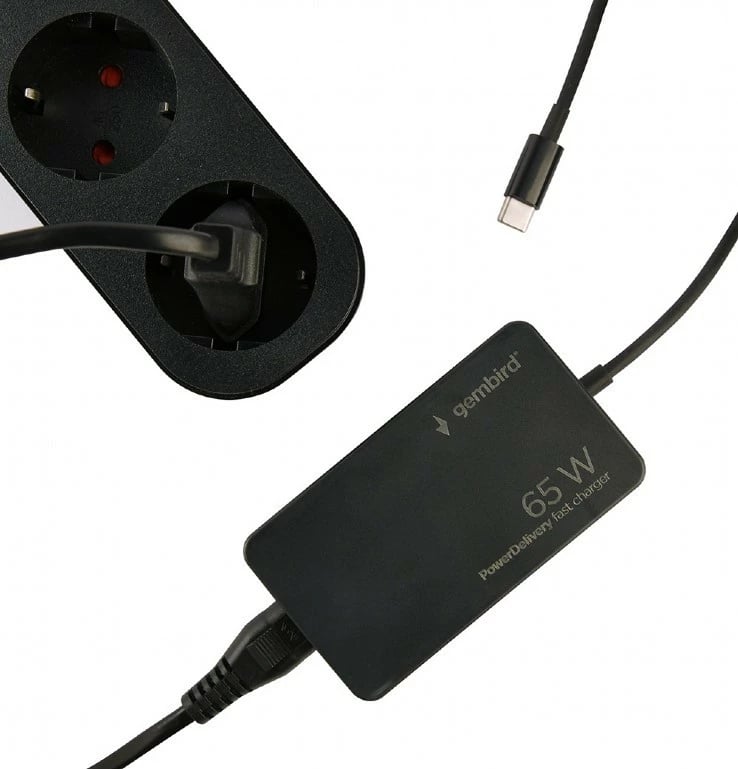 Karikues universal Gembird NPA-AC-PDQC65-01, 65W, USB-C, i zi