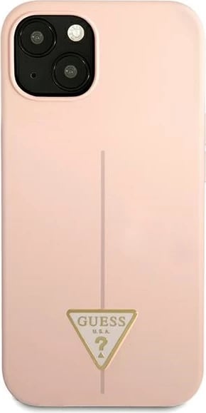 Mbështjellës Guess Silicone Triangle për iPhone 13 mini, Rozë