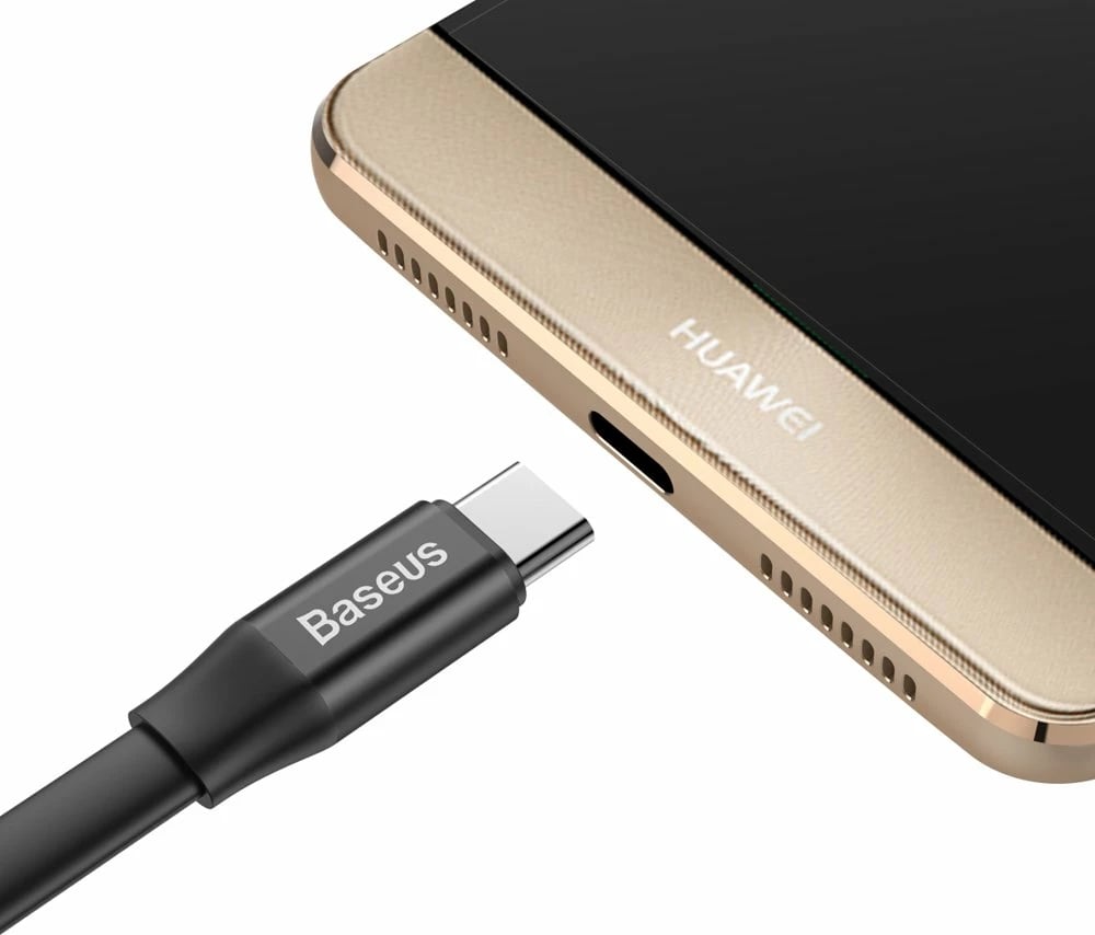 Kabllo Baseus Nimble CATMBJ-01, USB në USB-C, 0.23m, e zezë