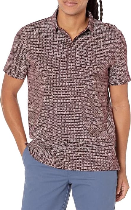 Polo maicë Armani Exchange për meshkuj, ngjyrë bordo