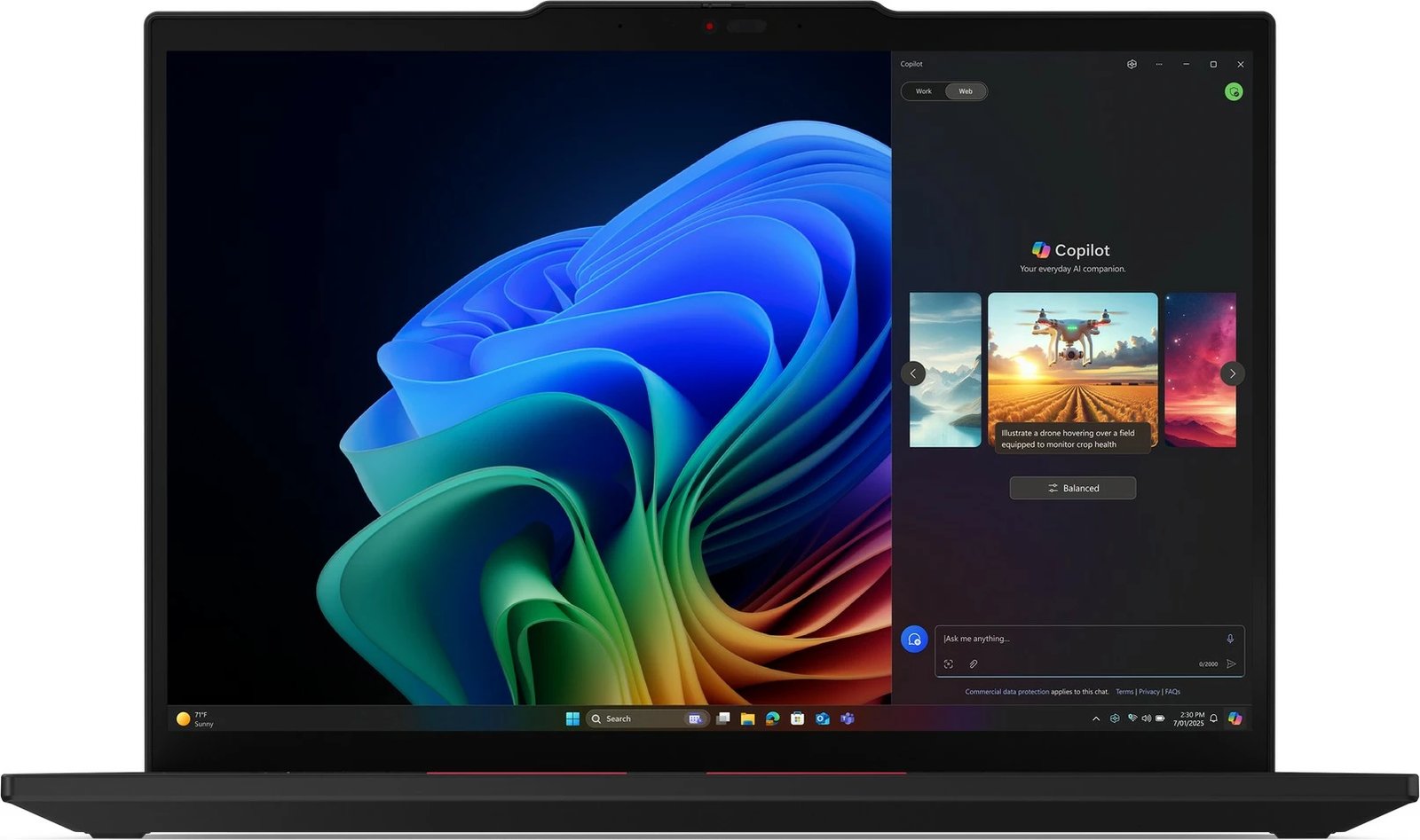 Kompjuter Lenovo ThinkPad T14 G6, AMD Ryzen 7 350, 32GB RAM, 1TB SSD, 14 inç, e zezë