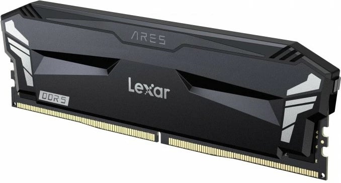 RAM Memorje desktop, Lexar ARES LD5U16G60C300A-RGD, DDR5 32GB (2x16GB) 6000MHz CL30, me radiator, e zezë