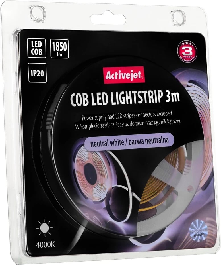Dritë për ambiente të brendshme me shirit AJE-COB, 3m
