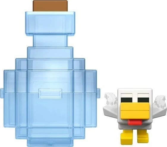 Figurë aksioni Minecraft Mattel Swift Chicken, me enë miksture dhe efekt Color Reveal