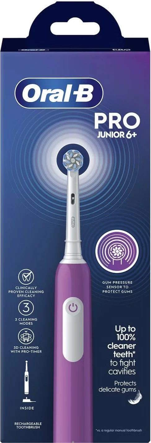 Furçë dhëmbësh elektrike Oral-B Pro Junior 6+, fiolet