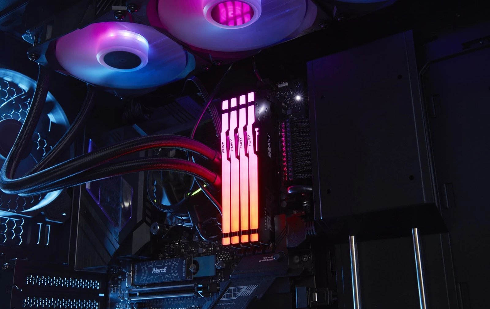 RAM Memorie Kingston Technology FURY RGB CL50, 32GB DDR5 , 5600Mhz RAM Memorie Kingston Technology FURY RGB CL50, 32GB DDR5 , 5600Mhz