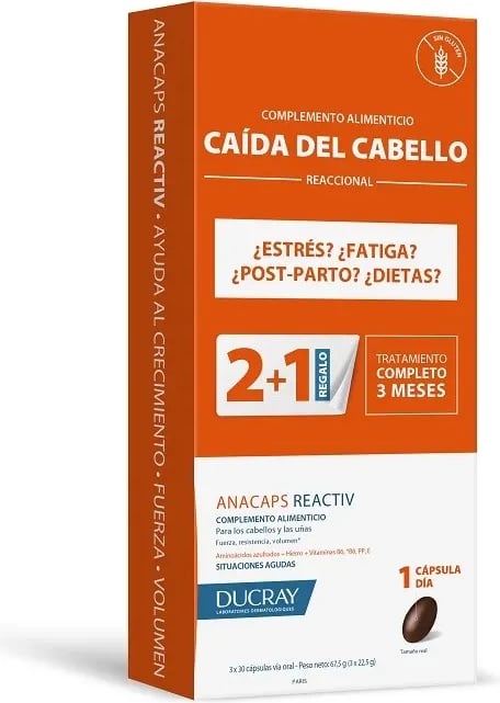 Suplement për flokë DUCRAY Anacaps Reactiv unisex 3x30 kapsula