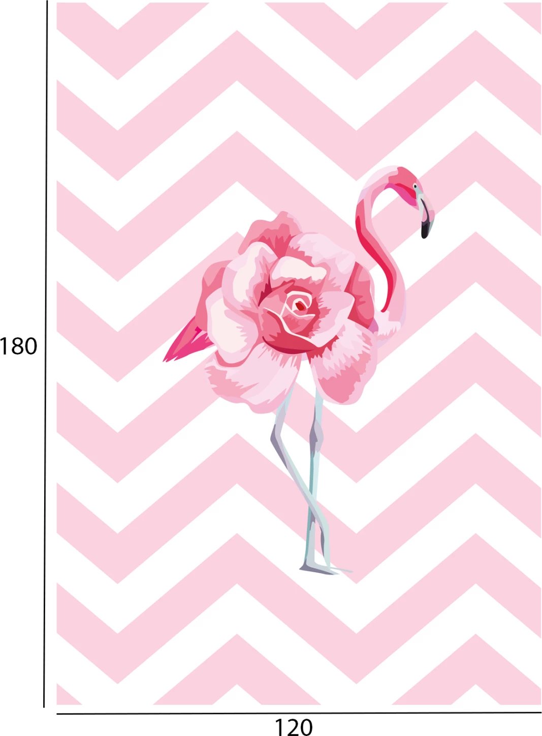 Qilim për fëmijë flamingo, ngjyrë rozë, FH7679.12, 120x180 cm