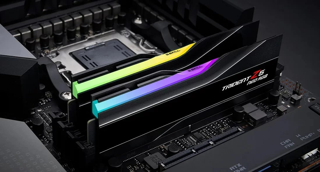 RAM Memorje G.SKILL Trident Z5 Neo RGB, 128 GB (2x64 GB), DDR5, 6000 MT/s, Multikolor