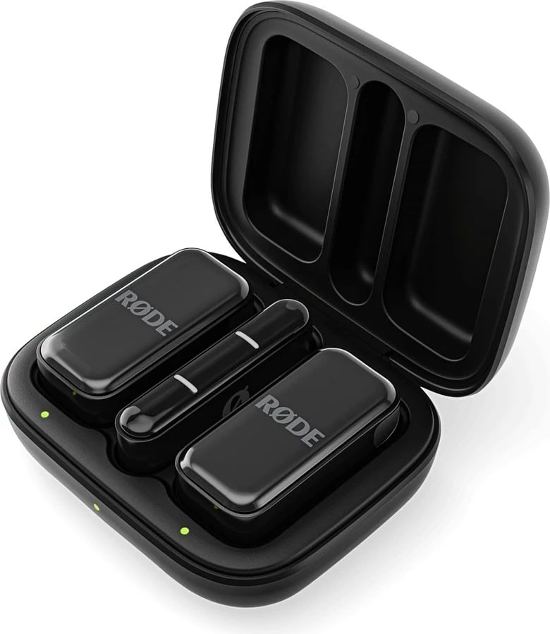 Sistem mikrofoni pa tela RODE Wireless Micro, 2 kanale, Lightning, i zi