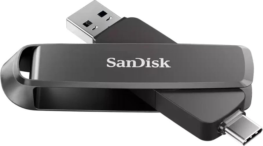 USB flash Sandisk Extreme Pro Dual Drive 2TB, USB Type-A/Type-C, e zezë