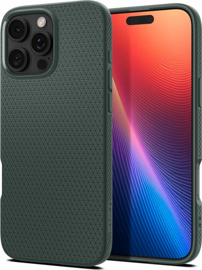 Mbështjellës Spigen Liquid Air për iPhone 16 Pro, Gjelbër