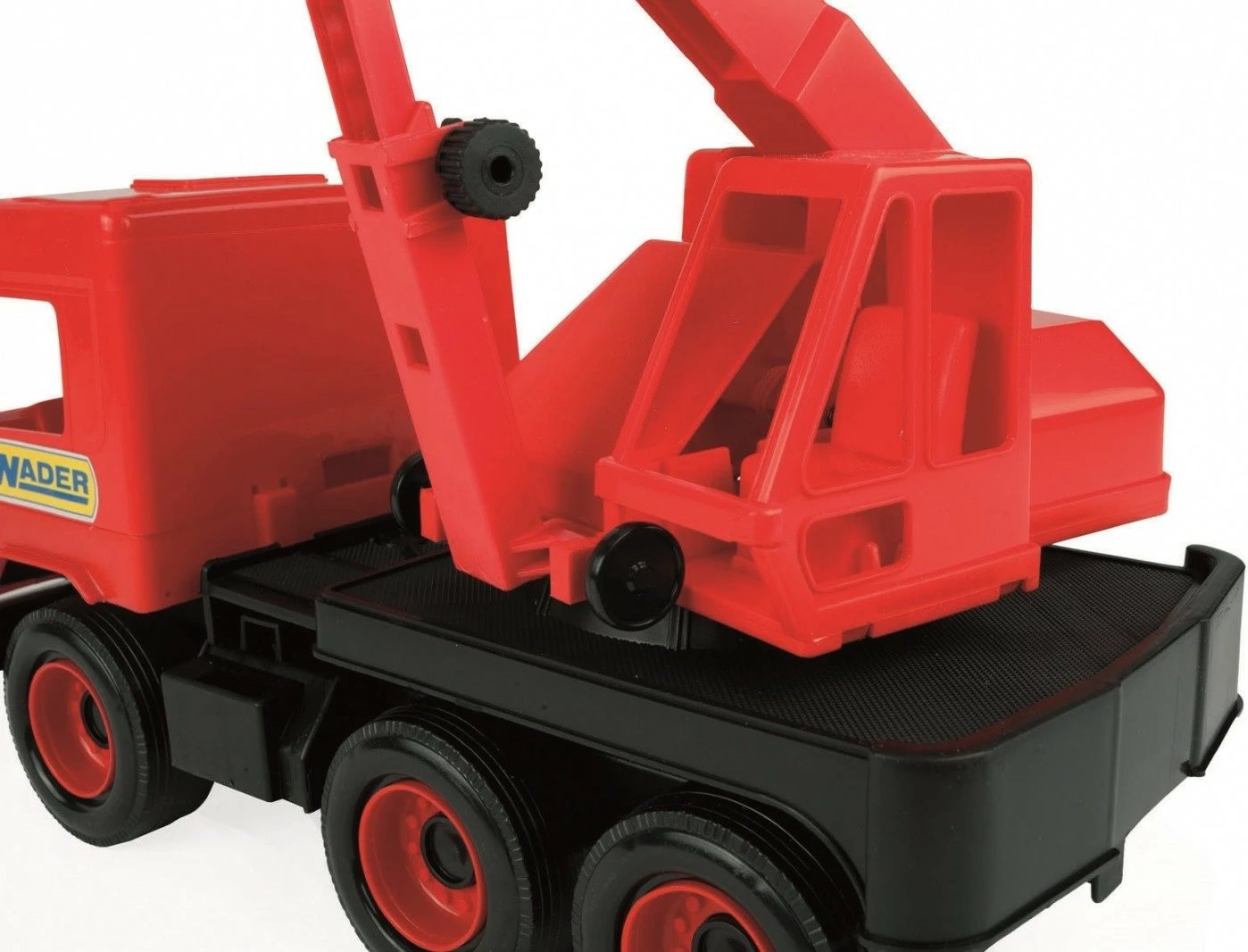 Kamion lodër vinç Wader Middle Truck 38 cm, plastikë, kuq e zi