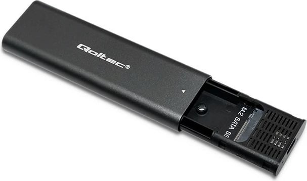 Kasë Qoltec për SSD M.2 SATA, 50311, USB Type-C, e zezë
