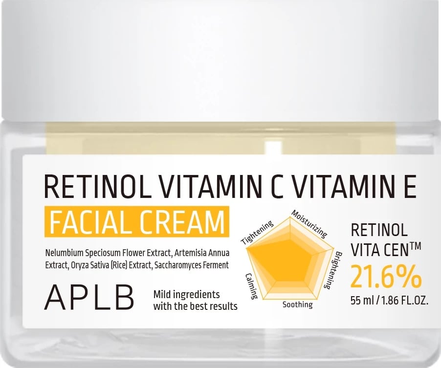 Krem fytyre për femra APLB Retinol Vitamin C Vitamin E, 55ml
