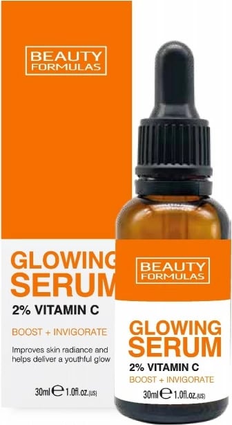 Serum për fytyrë për femra Beauty Formulas Glowing Serum Brightening Face Serum 2% Vitamin C, 30ml