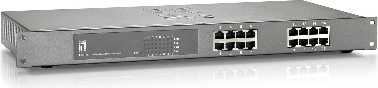 Switch LevelOne GEP-1621, 16 porta Gigabit PoE, 250W, rackmount, i zi