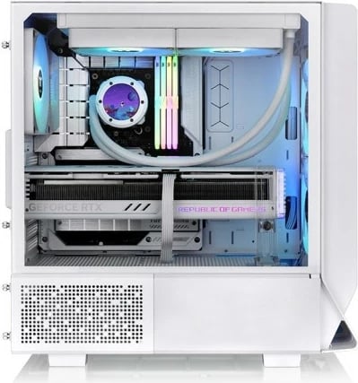 Kasë Thermaltake Ceres 330 TG ARGB Snow White, Midi Tower, xham i temperuar, ARGB, e bardhë