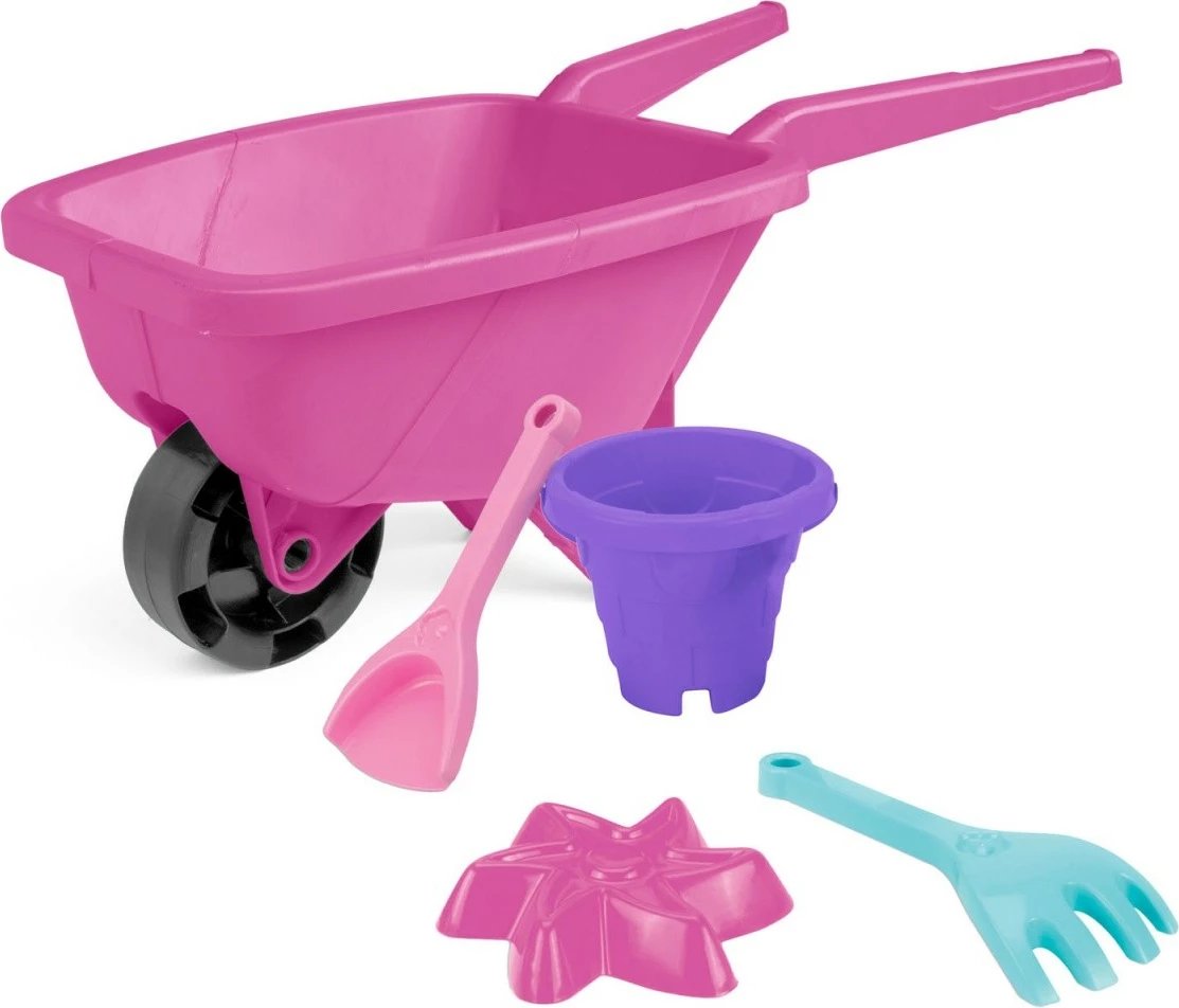 Set lodrash për rërë me karrocë Wader 74515, plastikë, rozë