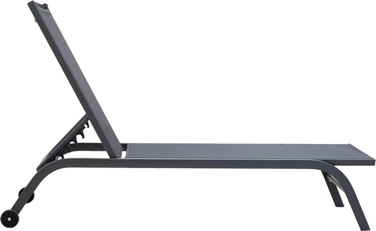 Shezlong Jaipur, alumin, anthracite-textilene, gri e errët
