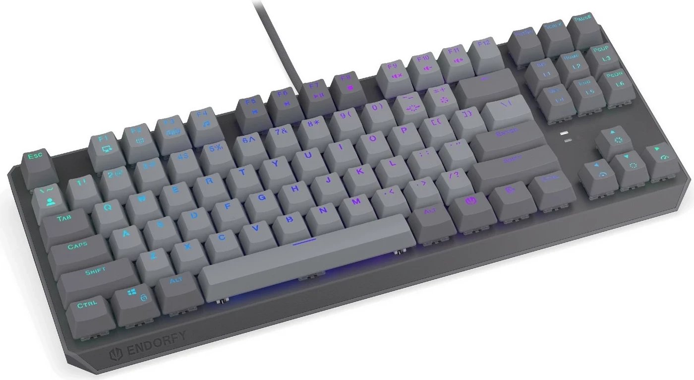 Tastierë mekanike Endorfy Thock V2 TKL, RGB, 80%, Hot-Swap, USB-C, gri