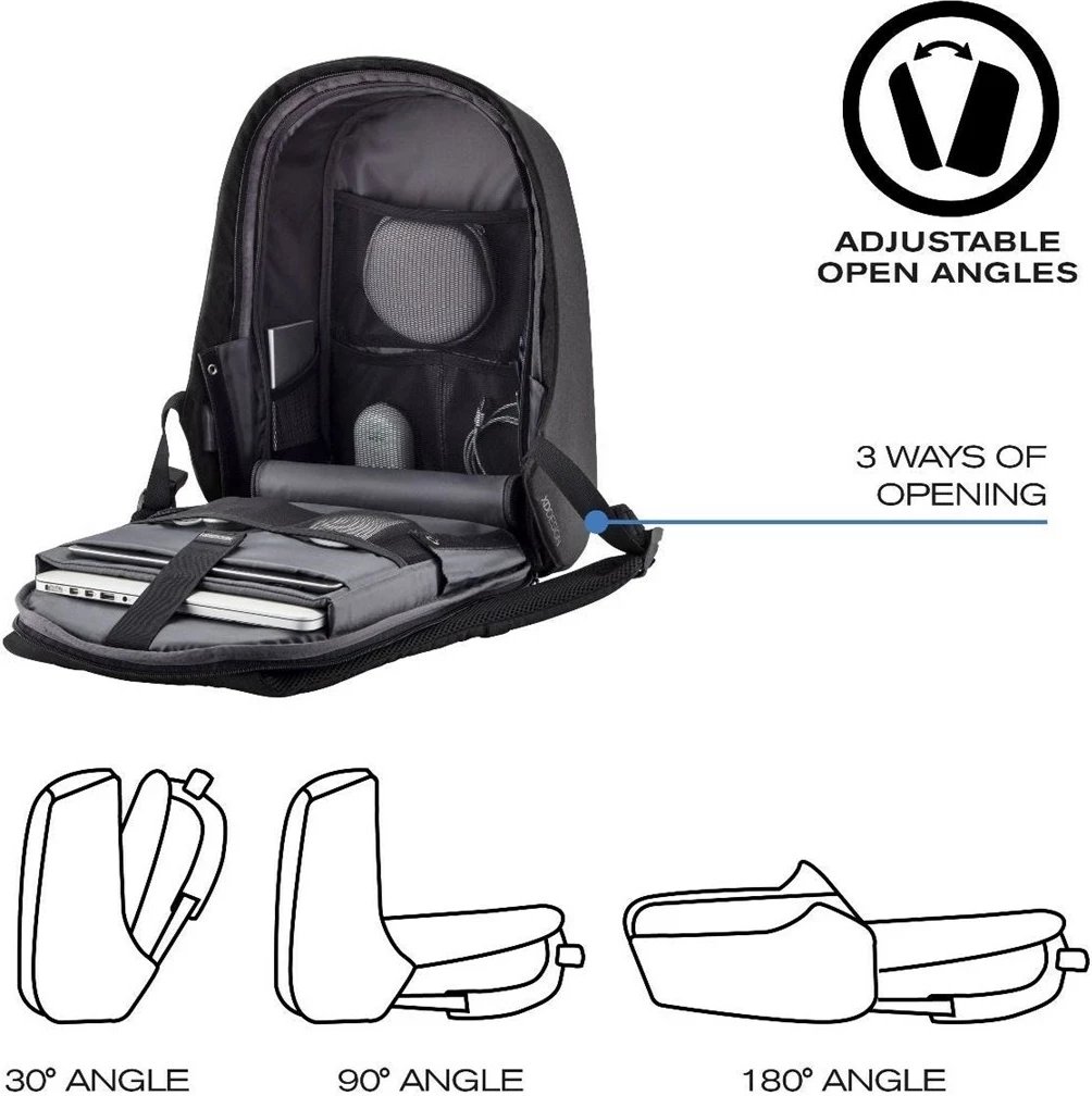 Çantë shpine për laptop XD Design Bobby, e zezë