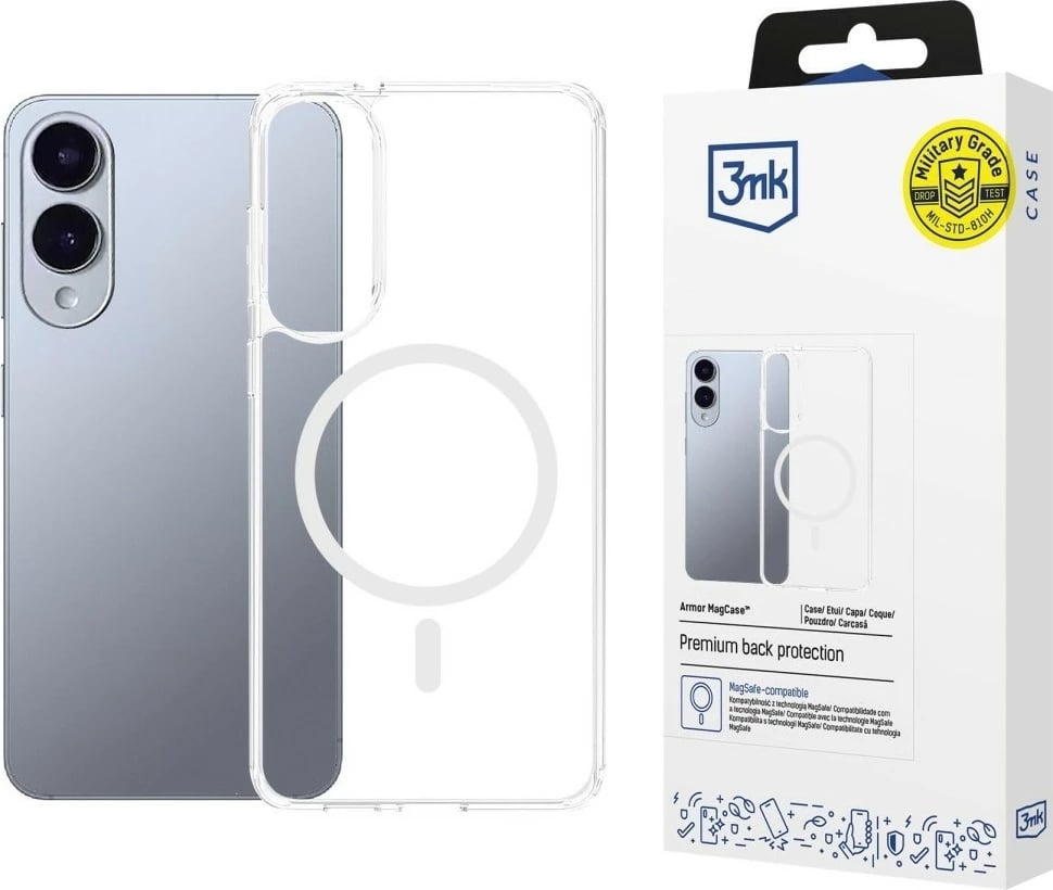 Mbështjellës 3MK Armor MagCase për Samsung S25 Ultra, MagSafe, Transparent