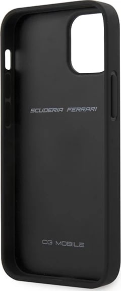 Mbështjellës Ferrari Off Track Quilted për iPhone 12 mini 5.4", lëkurë, i zi