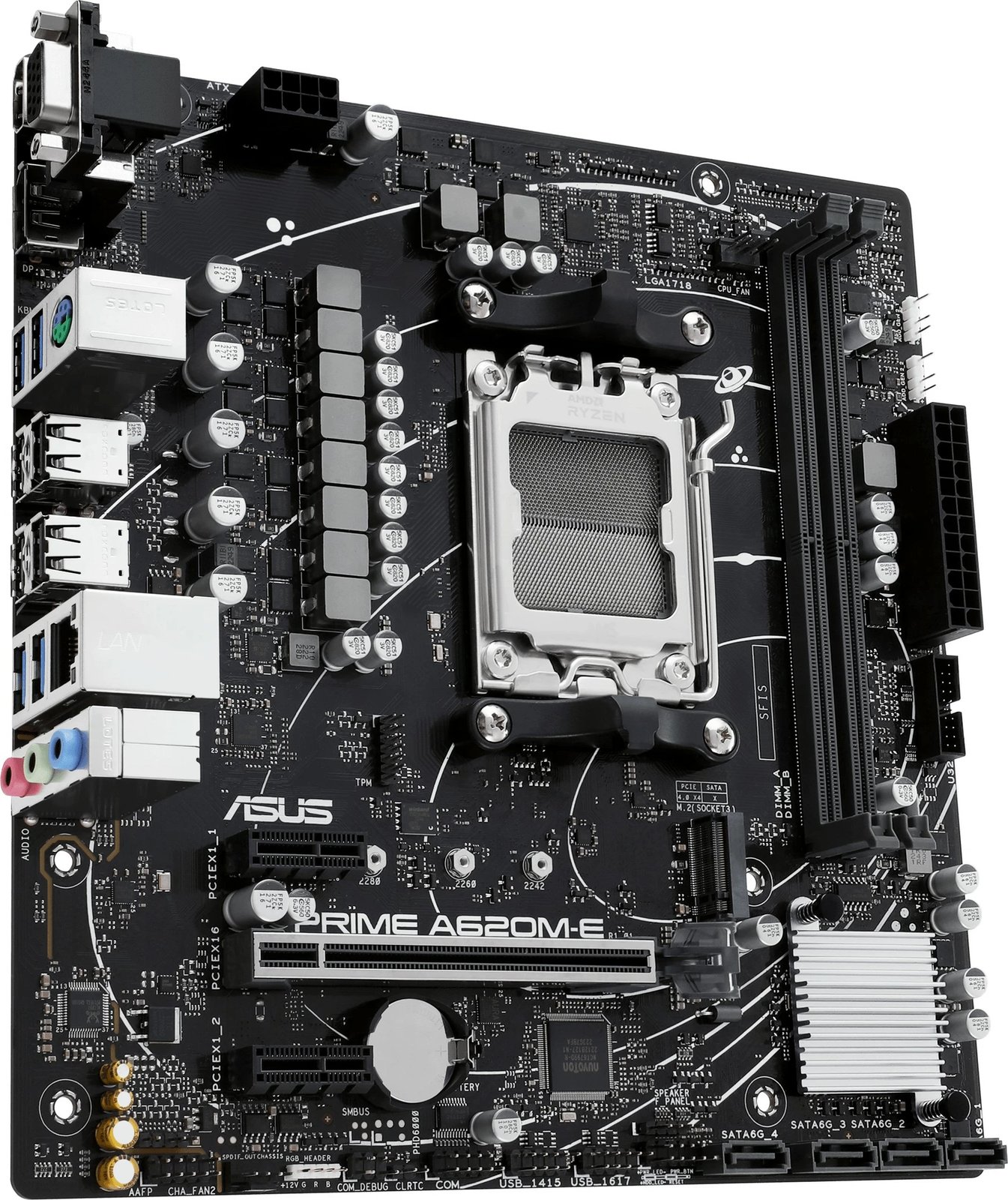 Pllakë amë ASUS PRIME A620M-E-CSM, AMD, Socket AM5, DDR5-SDRAM, 96 GB