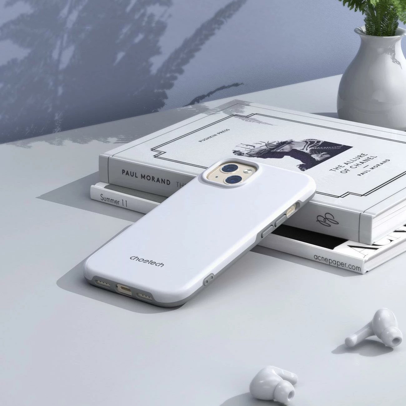 Mbështjellës Choetech PC0112-MFM për iPhone 13, Made For MagSafe, i bardhë