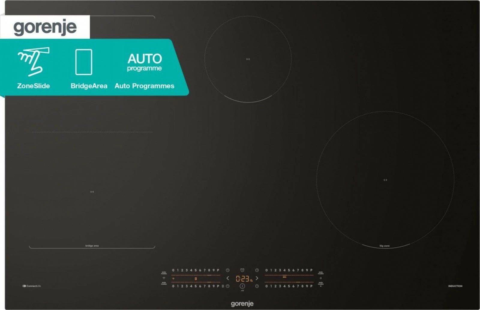 Pllakë gatimi me induksion Gorenje GI8432BSCWF, 4 zona, e zezë