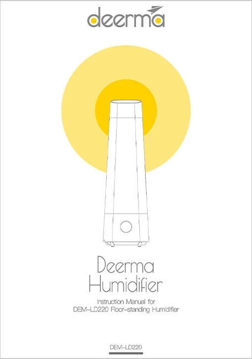 Humidifikues ultrasonik Deerma LD220, me telekomandë, 4L, i bardhë