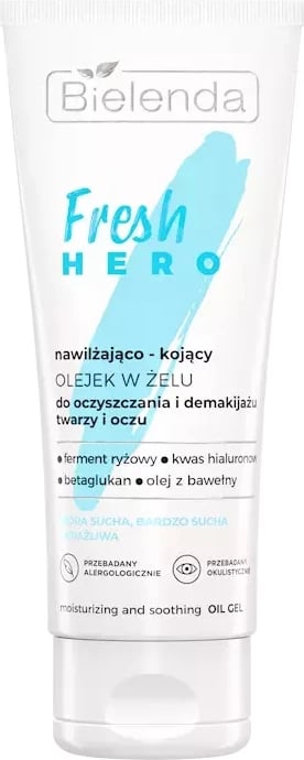 Xhel vaj për pastrim dhe largim të make-up-it Bielenda Fresh Hero për femra, 90g