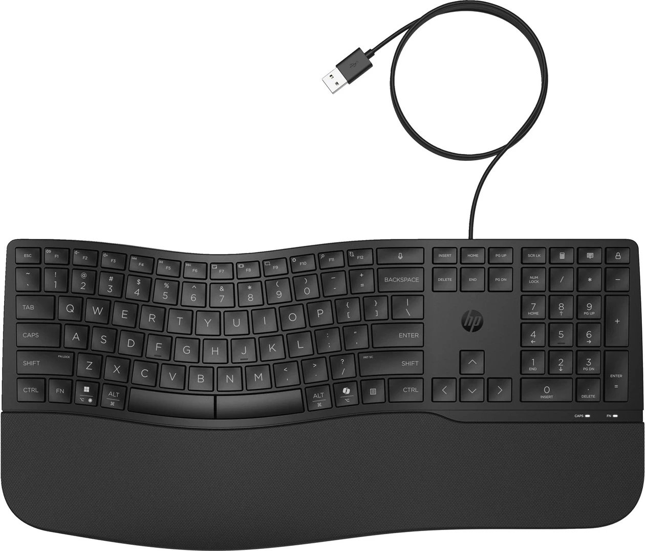 Tastierë HP 485 Comfort me kabllo, Full-size, Membranë, USB, e zezë