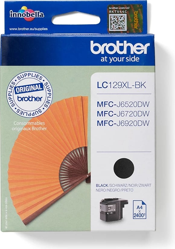 Toner Brother LC129XL-BK, High Yield, 2400 faqe, e zezë