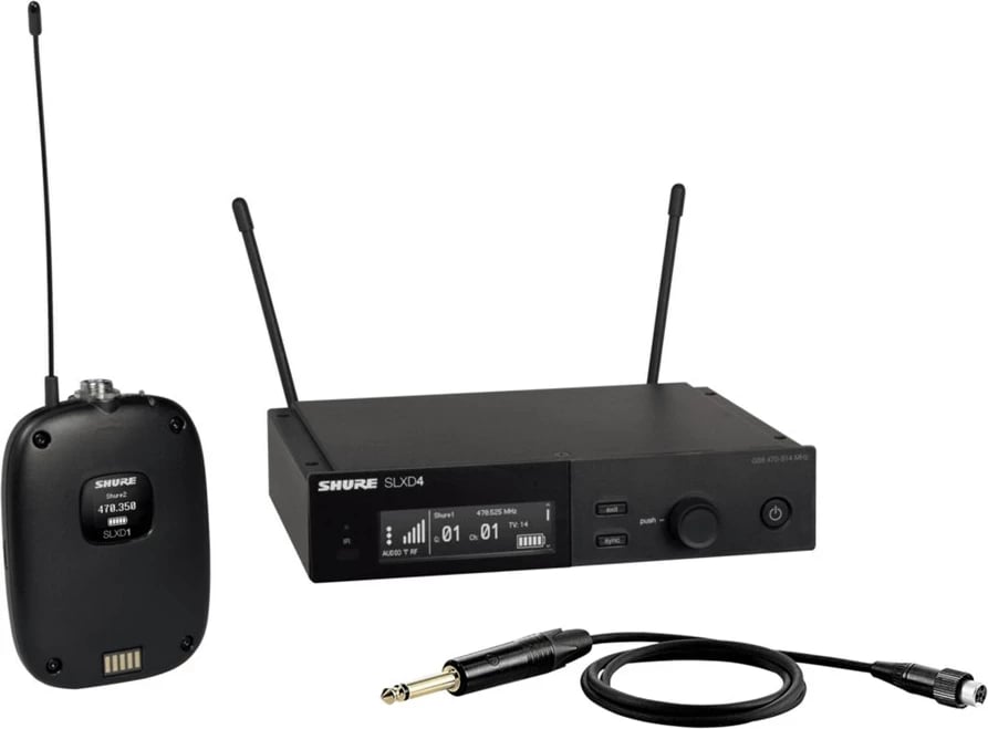 Sistem wireless për kitarë Shure SLXD14, i zi