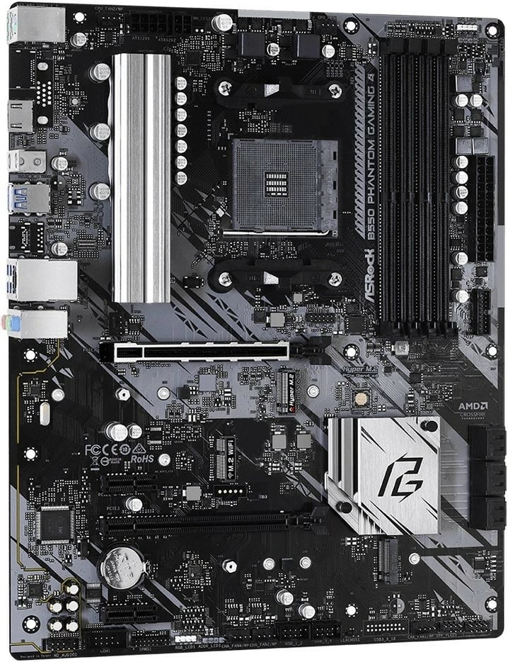 Pllakë amë ASRock B550 Phantom Gaming 4, Socket AM4, ATX, e zezë