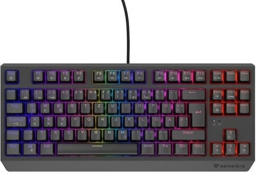 Tastierë gaming GENESIS Thor 230 TKL RGB mekanike, Outemu Red, e zezë