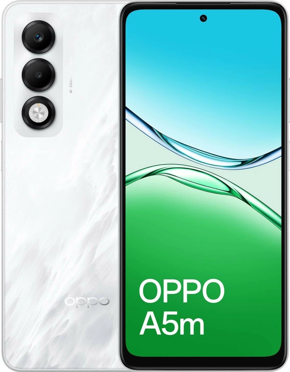 Celular OPPO A5m 8/256GB bardhë