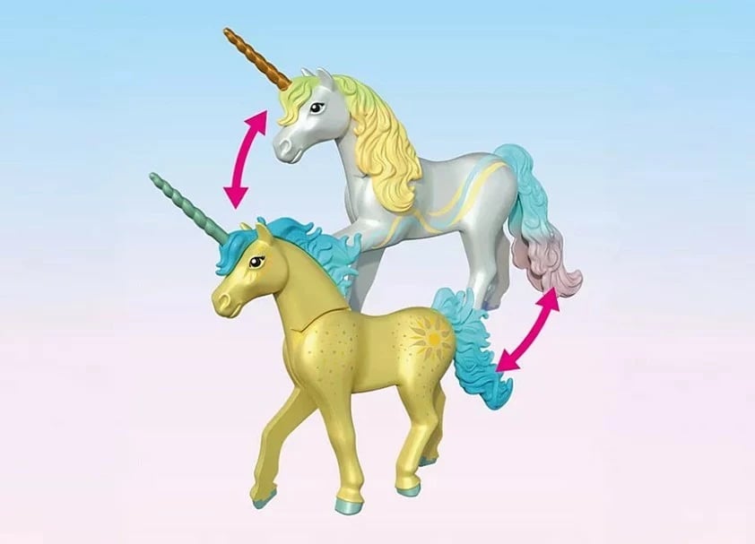 Set lodrash Playmobil Princess Magic 71842 njëbrirësh me zanë Sunshine Blossom, 24 pjesë