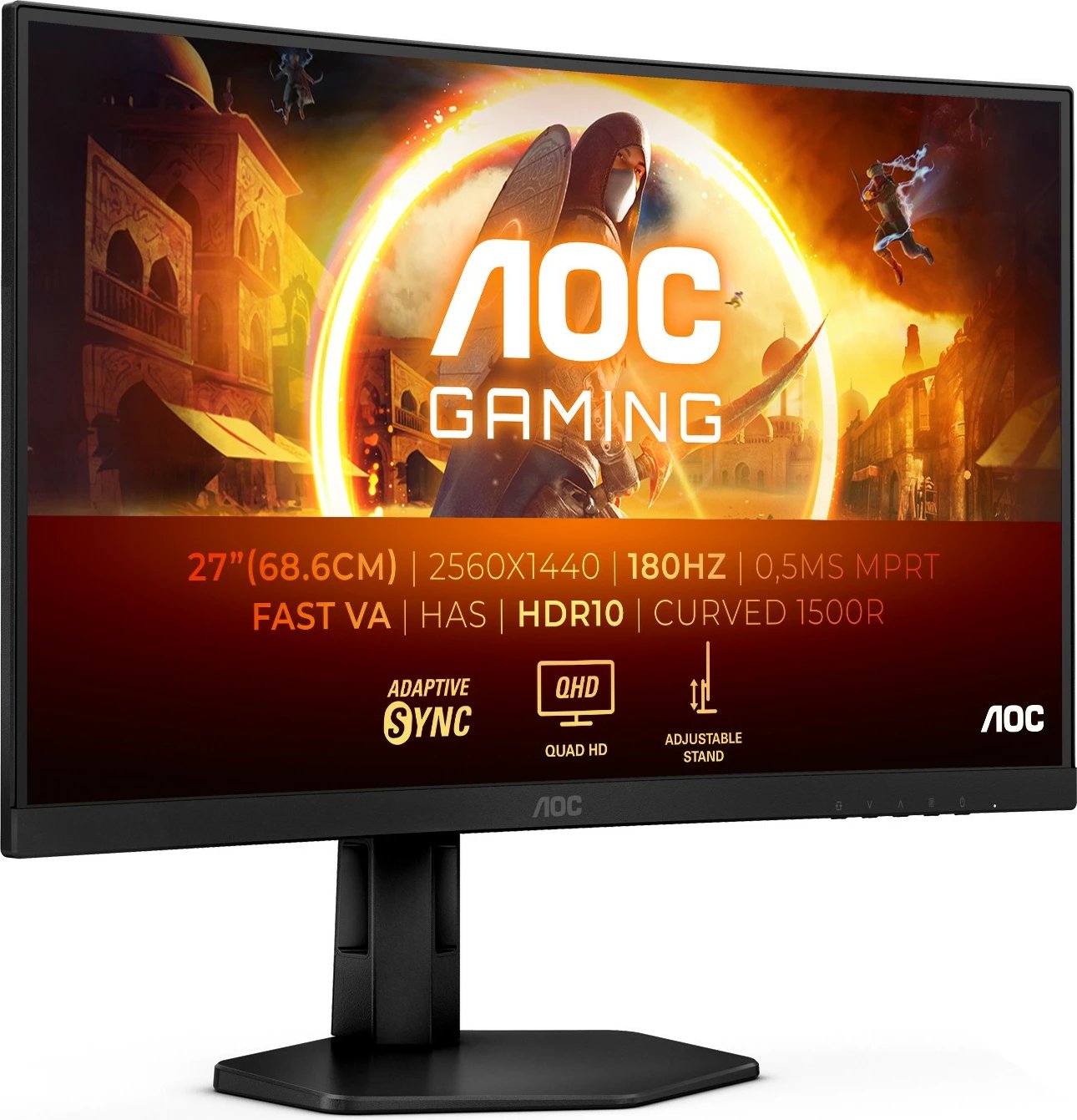 Monitor AOC CQ27G4X, 27", Quad HD, 180Hz, i zi