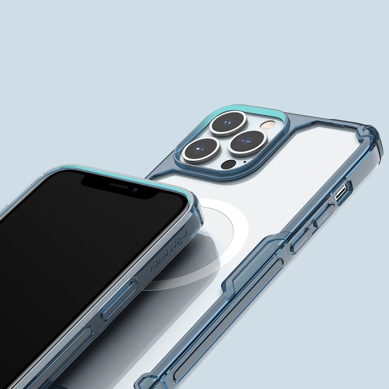 Mbështjellës Nillkin Nature Pro për iPhone 14 Pro, MagSafe, Kaltër