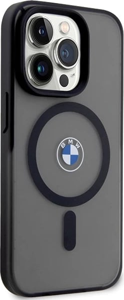 Mbështjellës BMW BMHMP14LDSLK për iPhone 14 Pro 6.1", MagSafe, zi