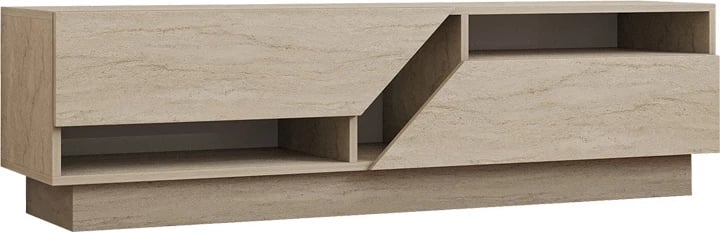 Dollap televizori Cogo, pamje travertini, 160x40x45cm