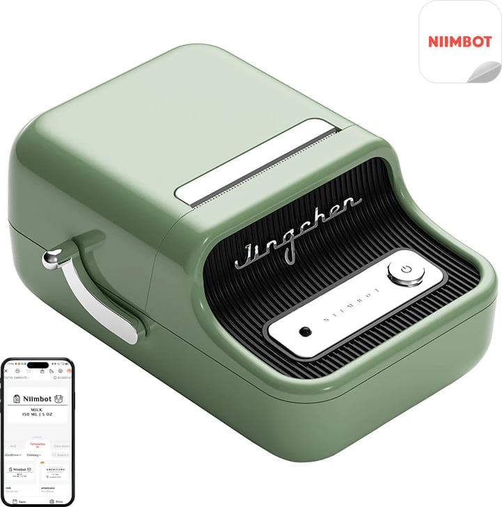Printer etiketa portativ Niimbot B21 Pro, Bluetooth, 1500 mAh, i gjelbër