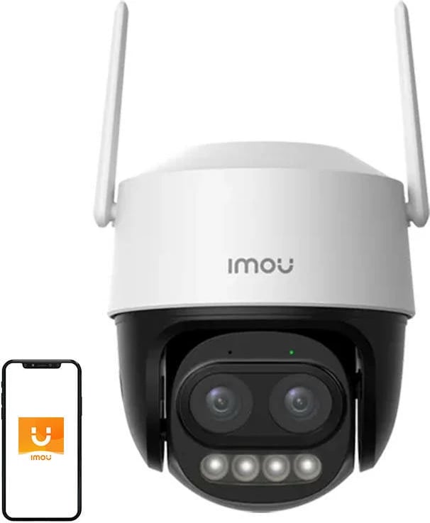 Kamerë sigurie e jashtme IMOU Cruiser Z 5MP, WiFi, 360°, IP66, Dy lente, Alarm, Dy-drejtimëshe, E bardhë